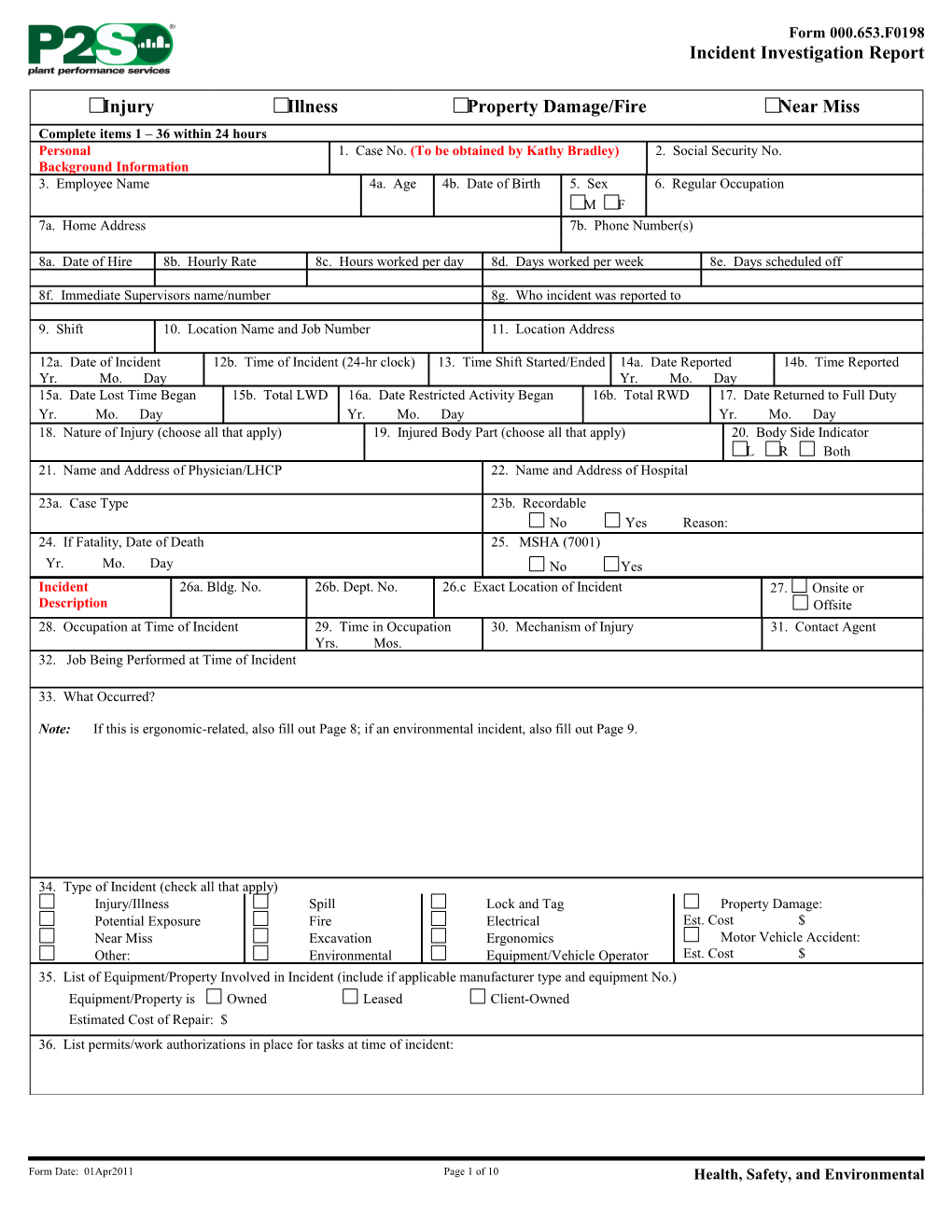 Corrective Actions Required to Prevent Recurrence