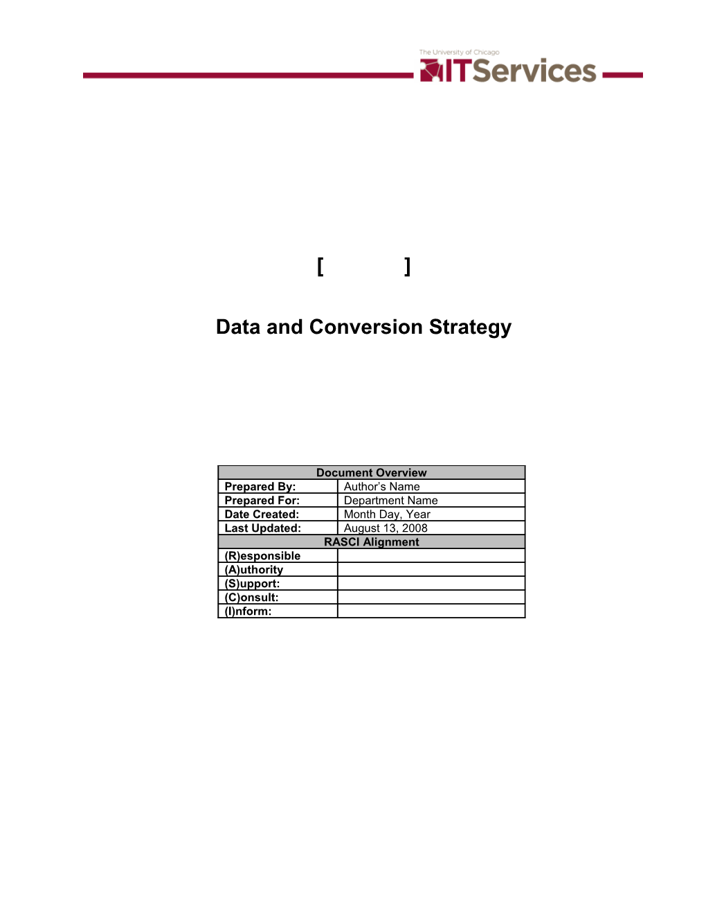 QUAL014 PROJ Data and Conversion Strategy