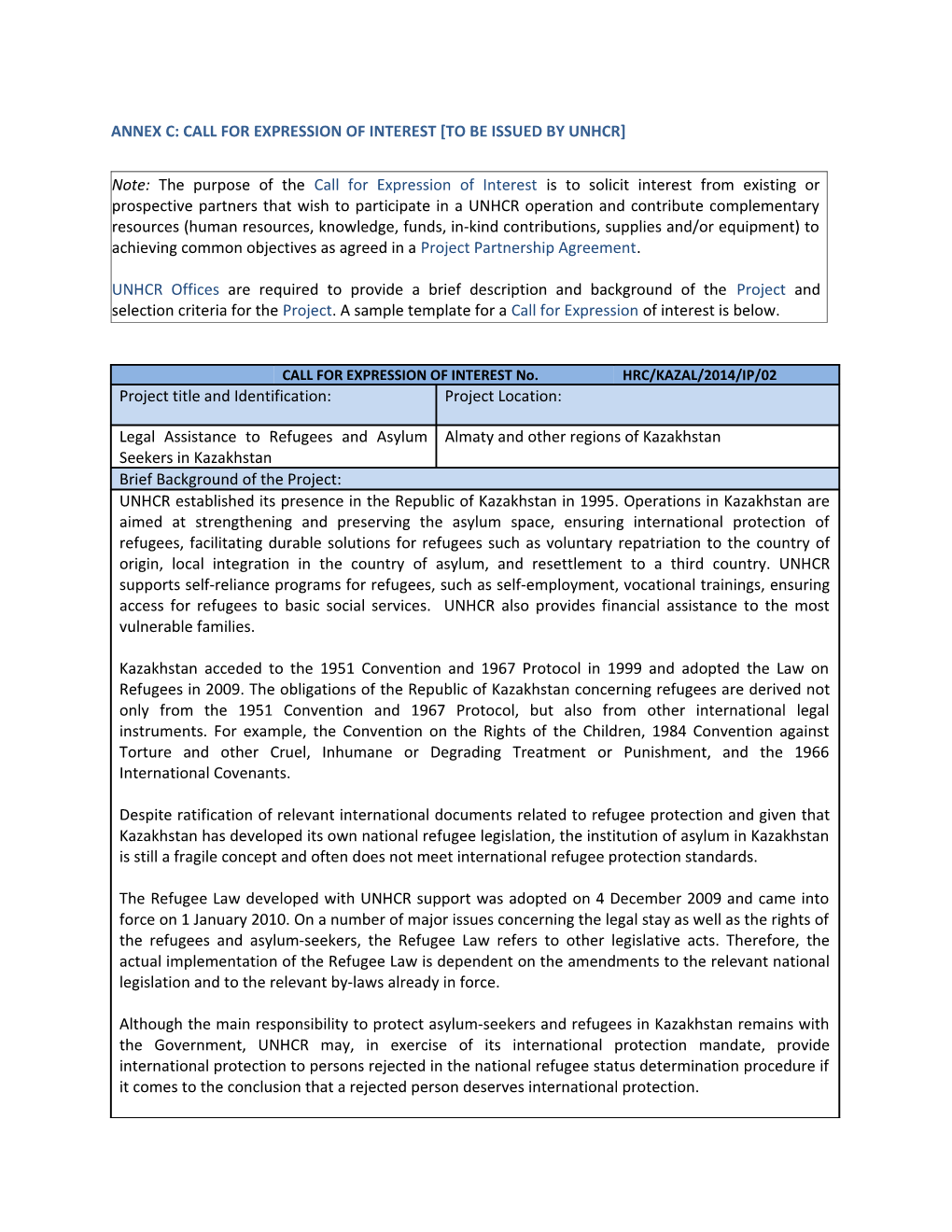 Implementing Partnership Management Guidance Note No. 1: Selection and Retention of Partners
