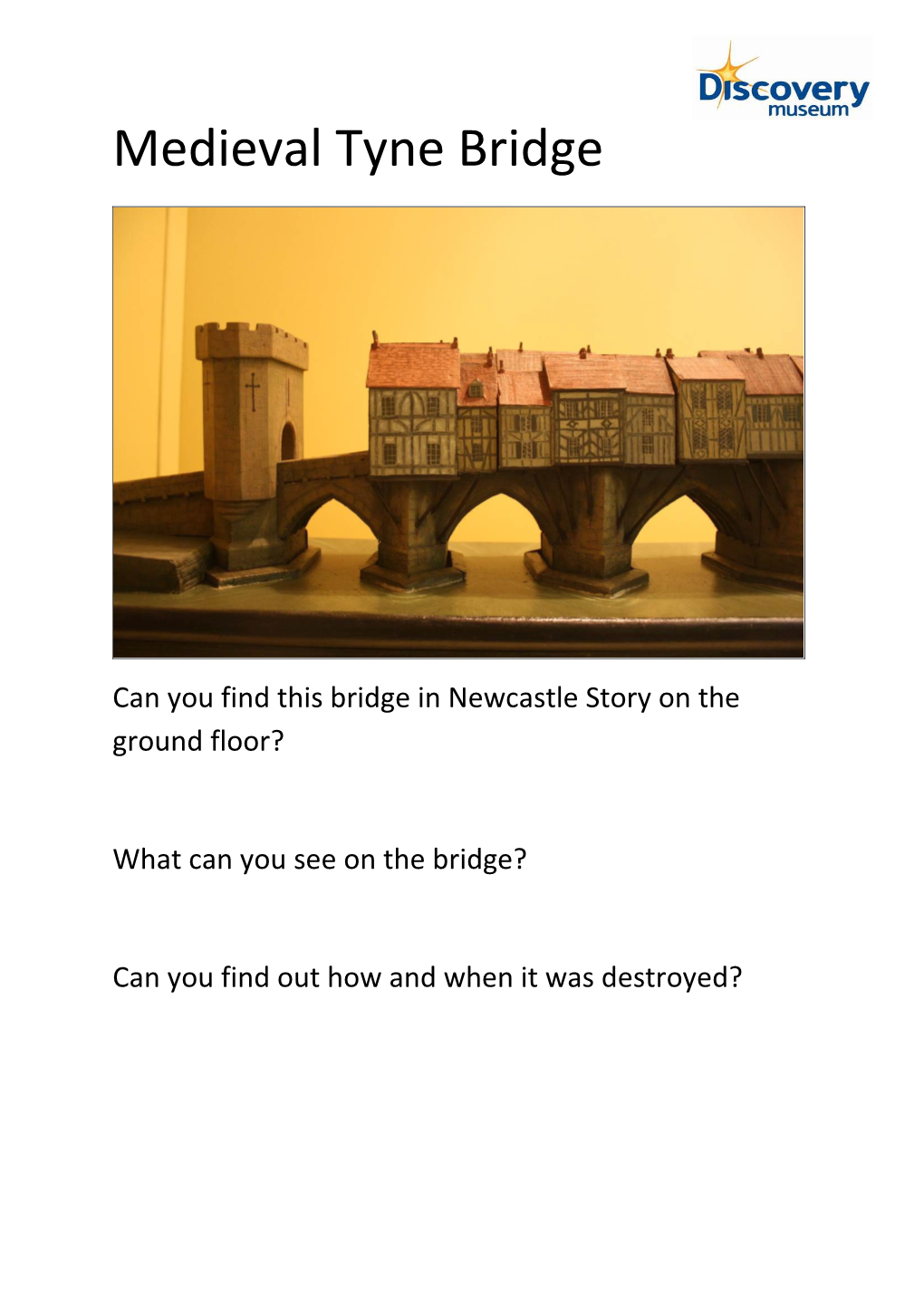 Can You Find This Bridge in Newcastle Story on the Ground Floor?