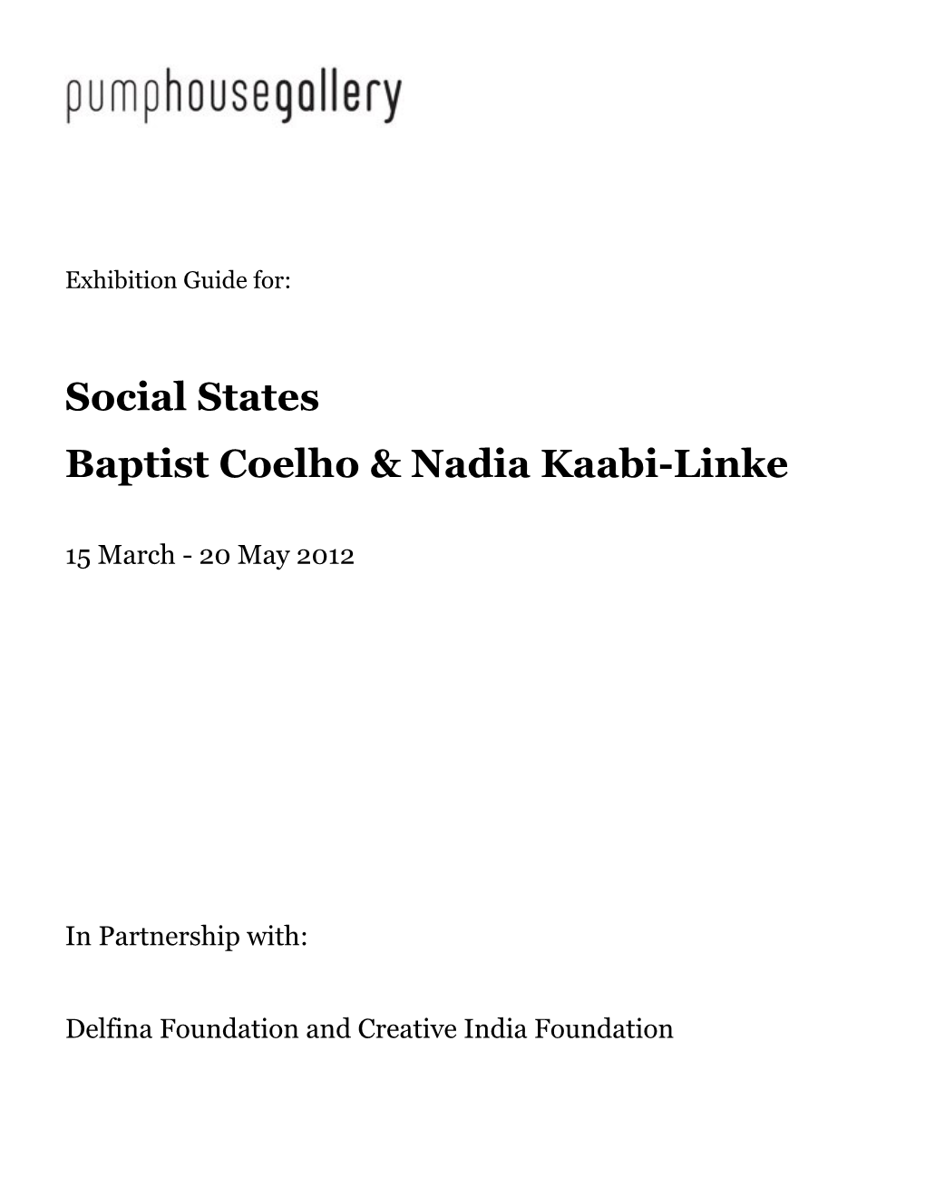 Baptist Coelho & Nadia Kaabi-Linke