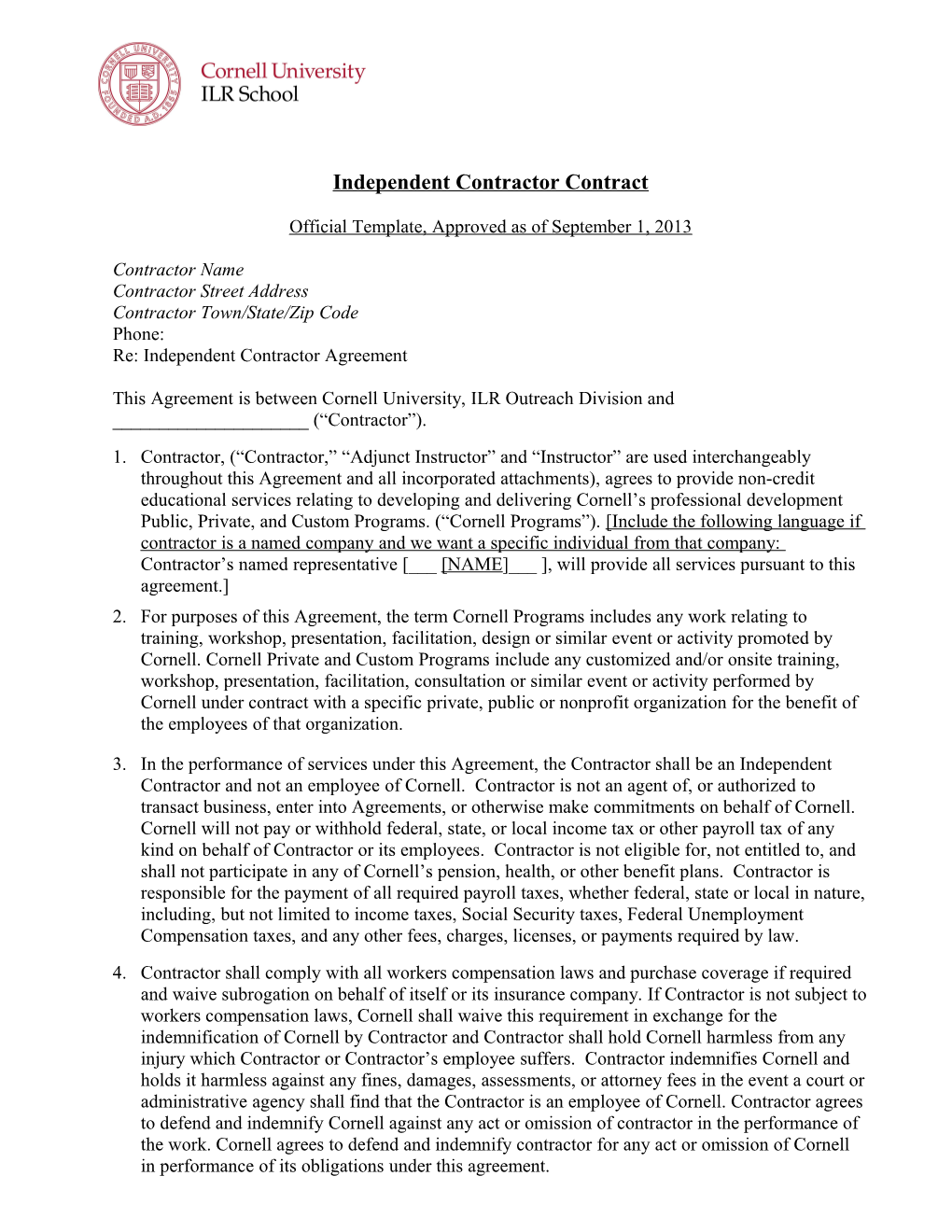 Independent Contractor Contract s1