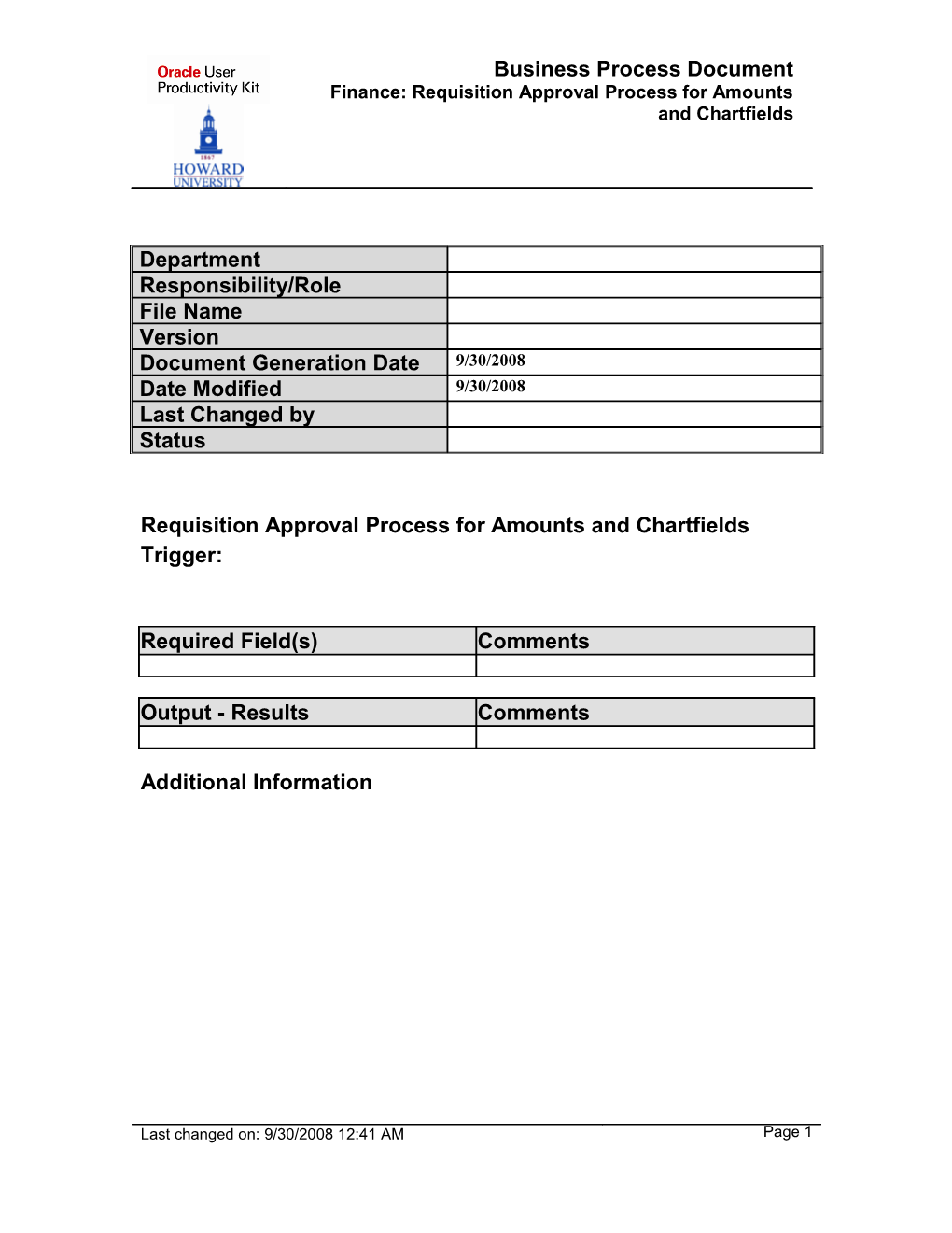 Requisition Approval Process for Amounts and Chartfields