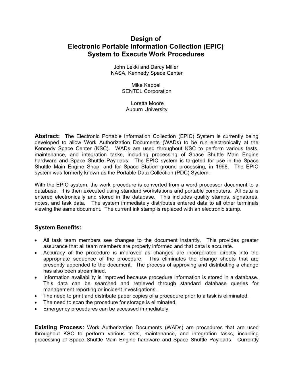 Portable Data Collection (PDC)