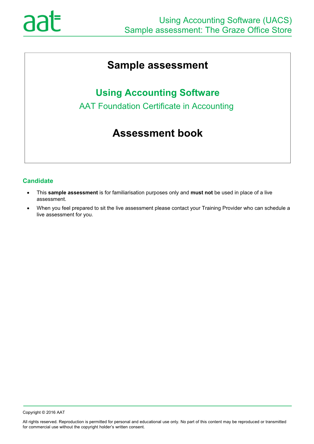Using Accounting Software (UACS)