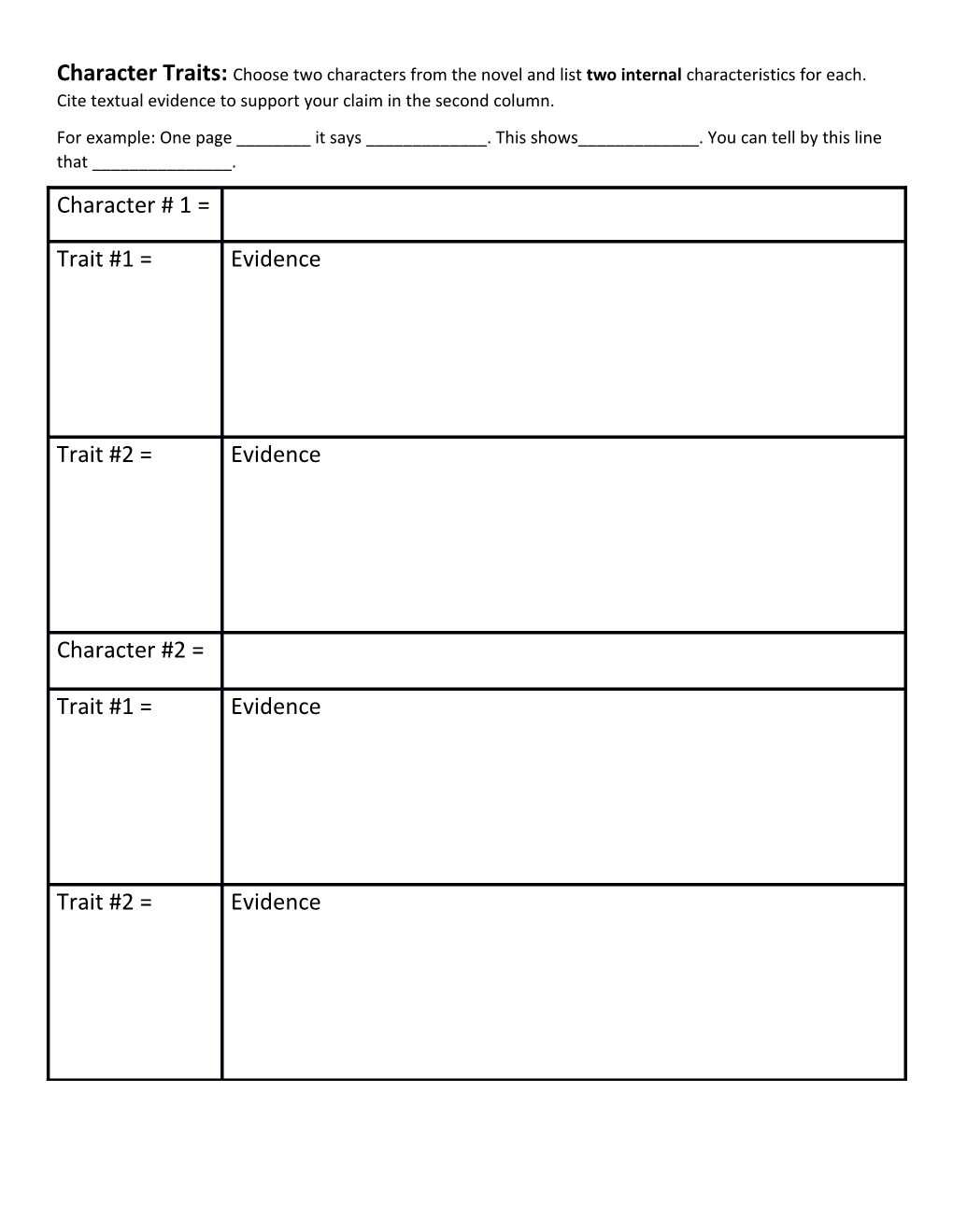 Quotation Organizer: Find Important Quotes Or Dialogue from the Novel and Your Interpretation