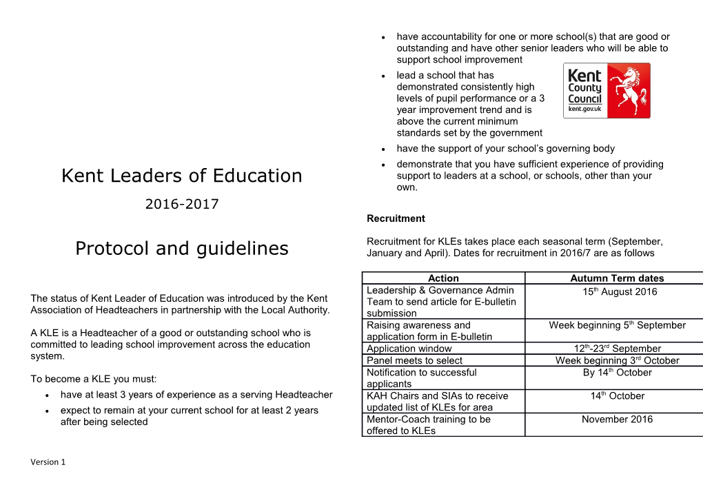 Kent Leaders of Education