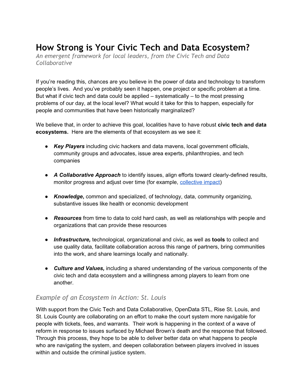 How Strong Is Your Civic Tech and Data Ecosystem?