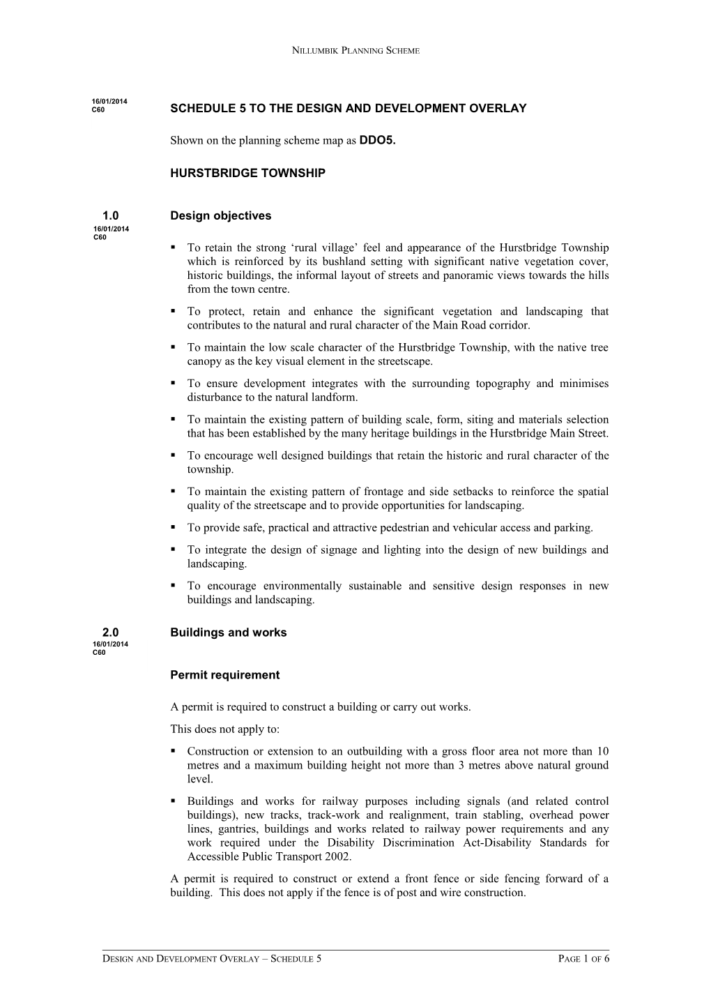 Nillumbik Planning Scheme