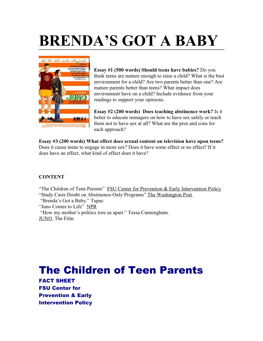 Brenda S Got a Baby