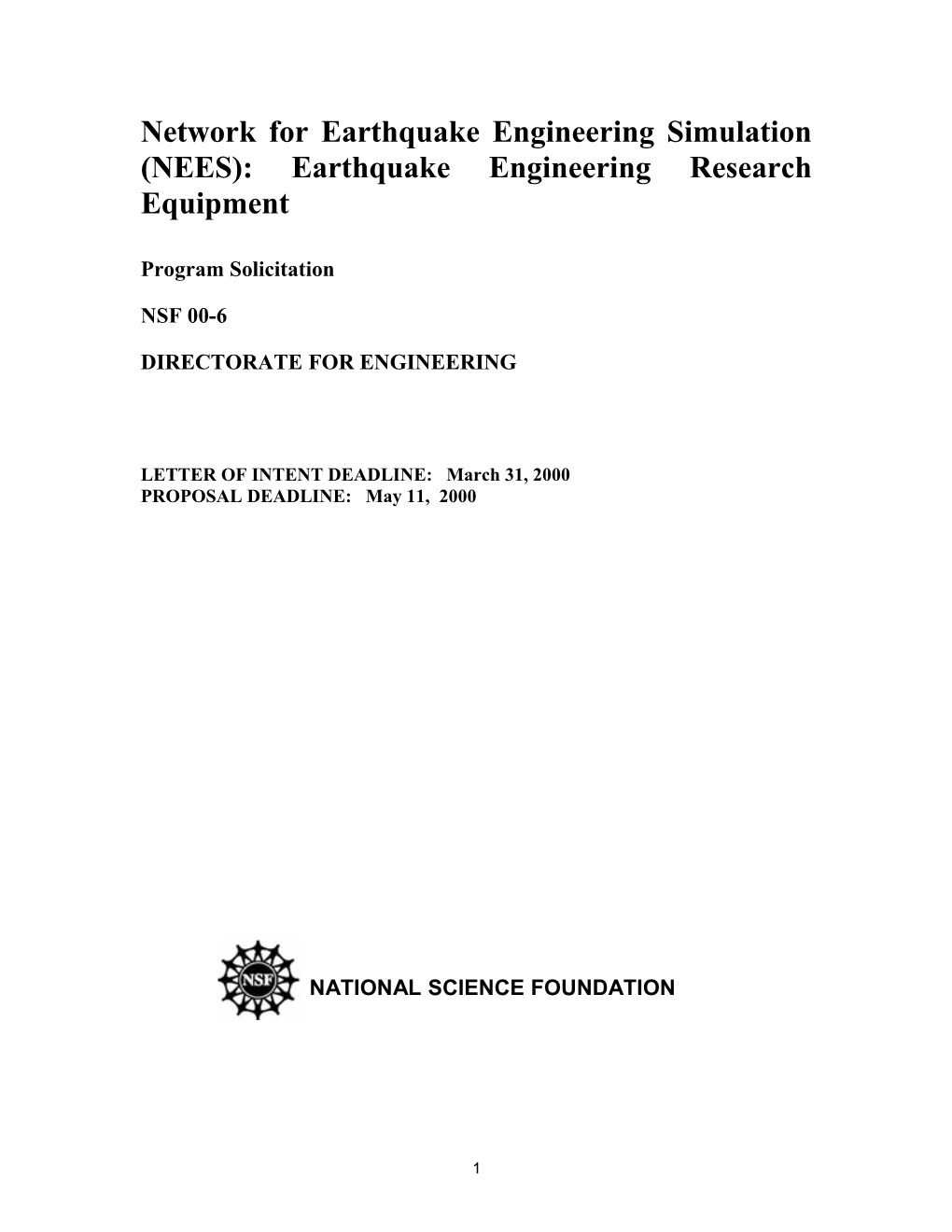 Network for Earthquake Engineering Simulation