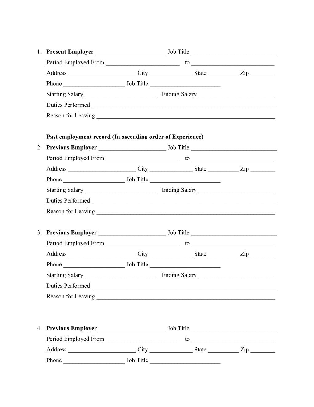 Application for Employment s50