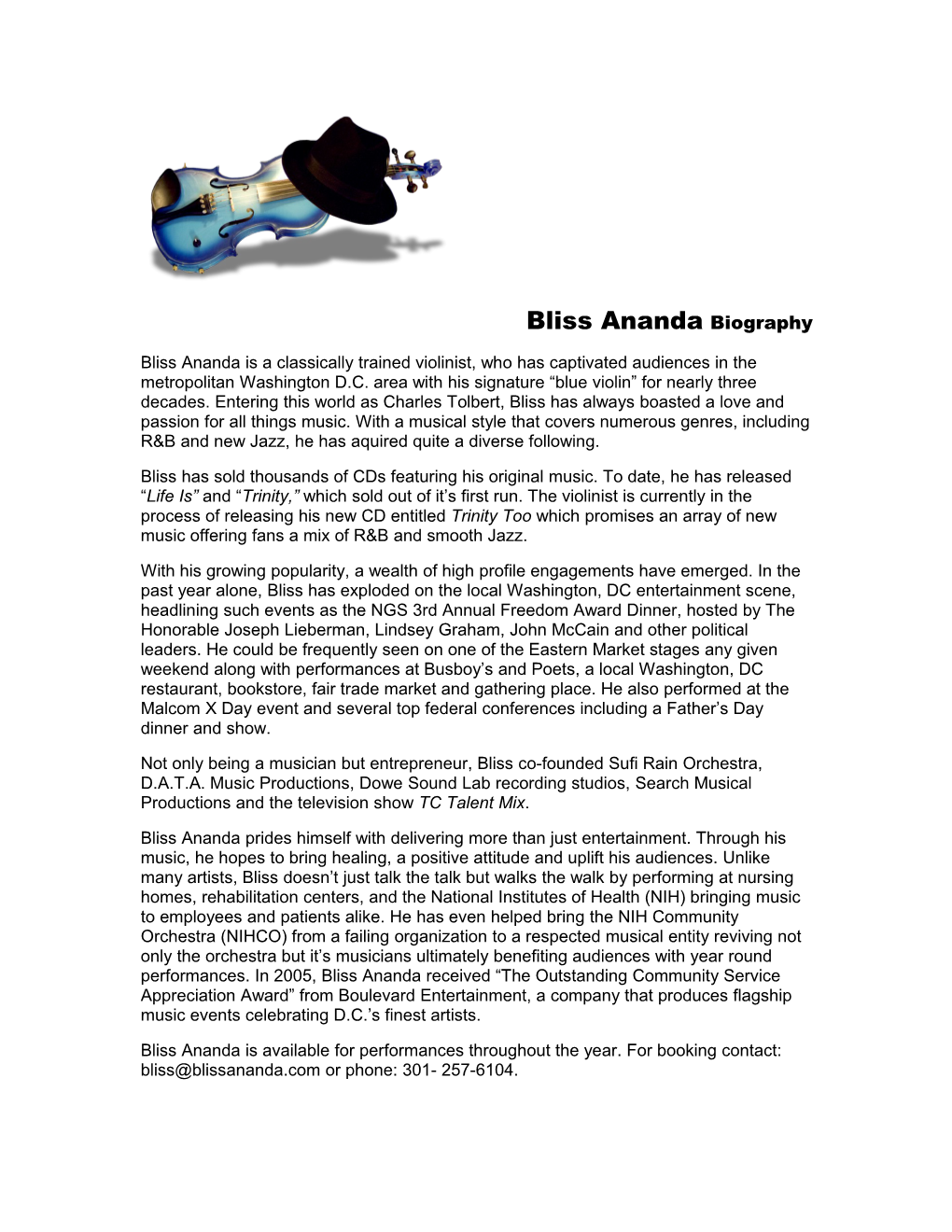 Bliss Ananda Biography