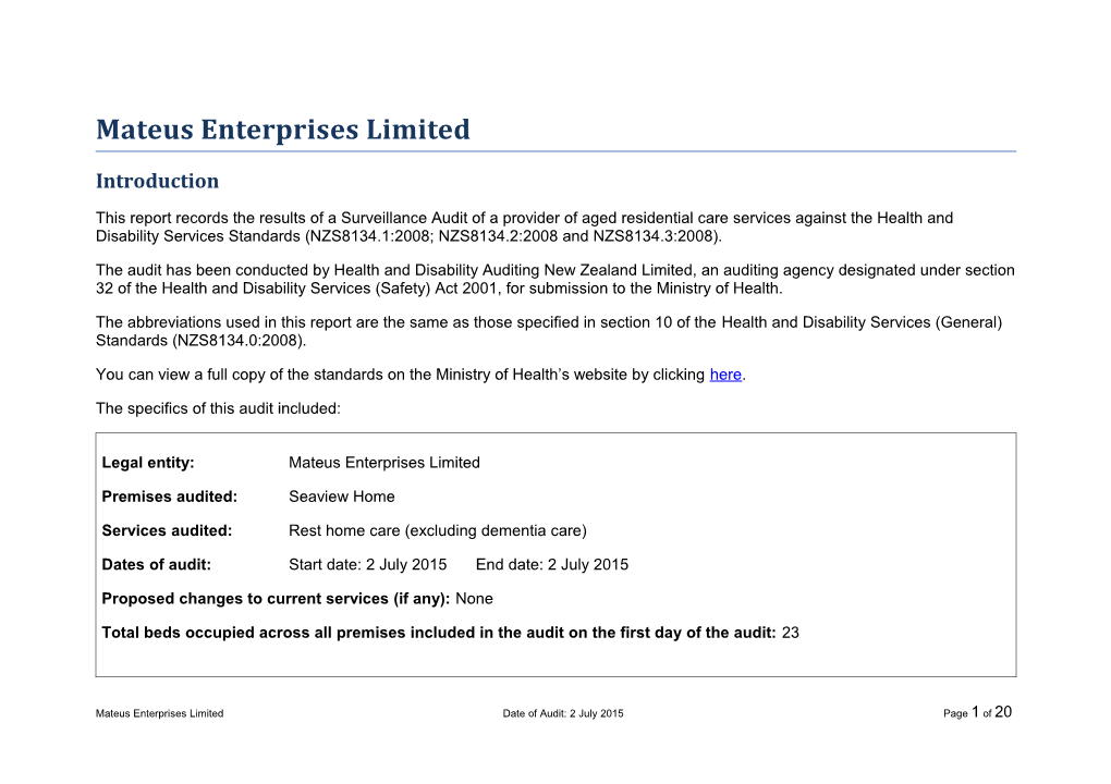 Mateus Enterprises Limited
