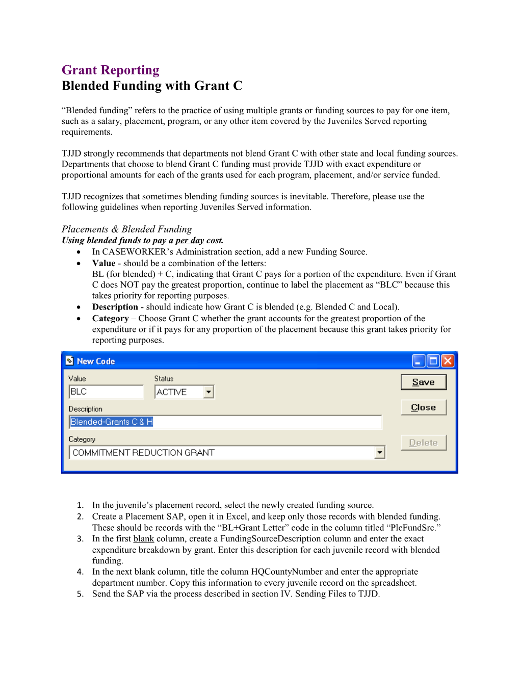 Blended Funding with Grant C