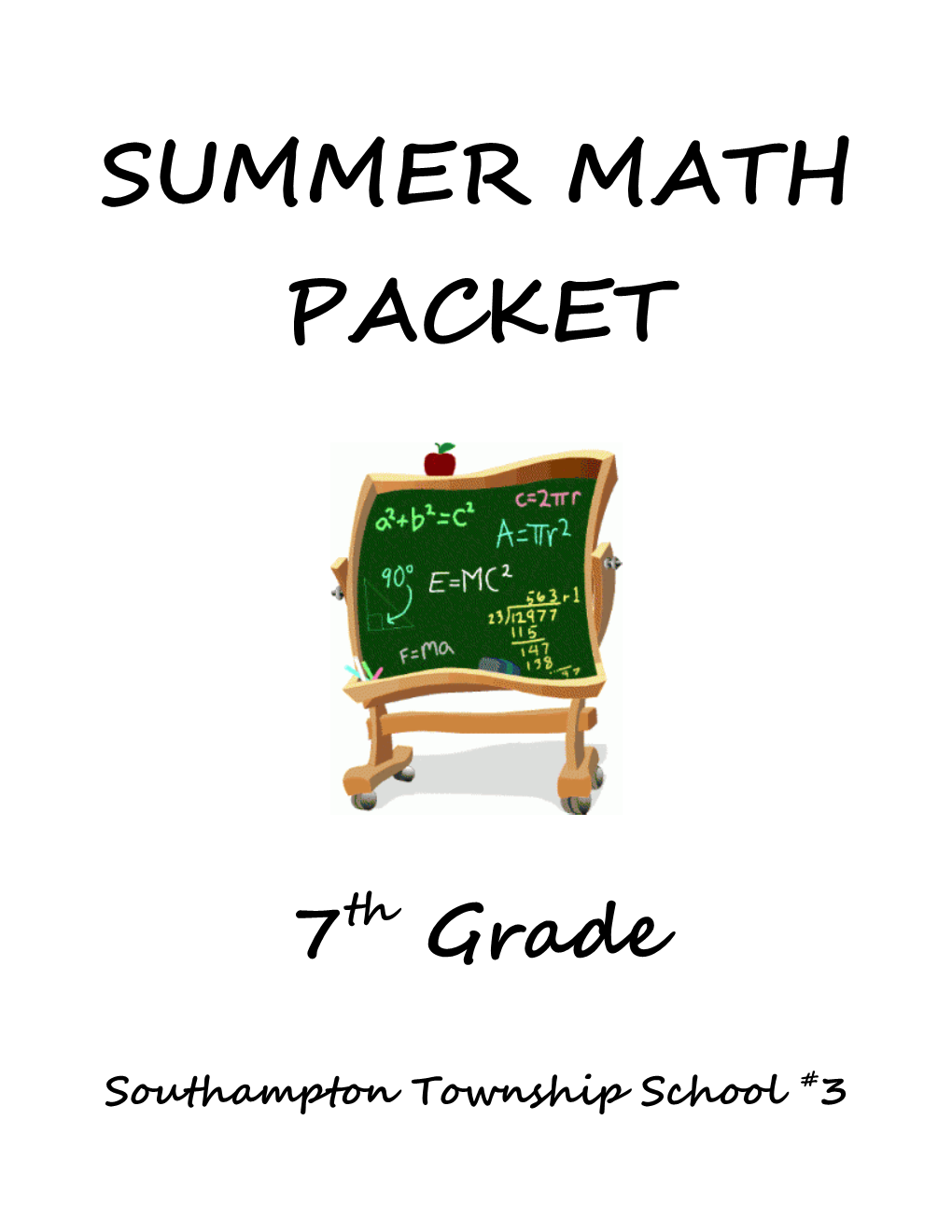 Summer Packet Directions