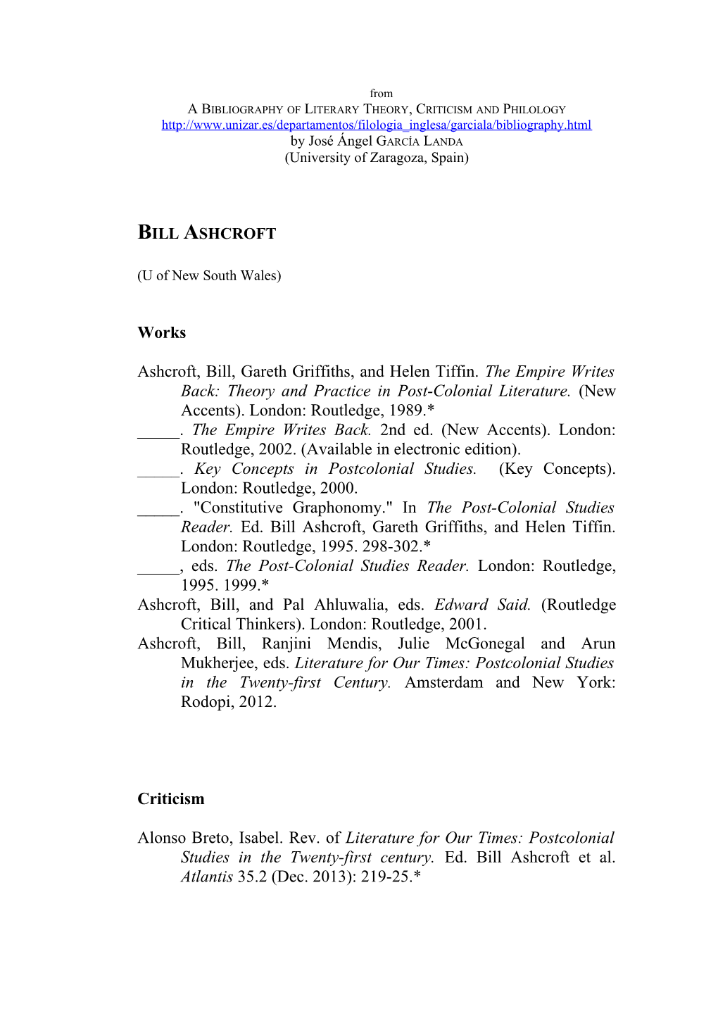A Bibliography of Literary Theory, Criticism and Philology s121