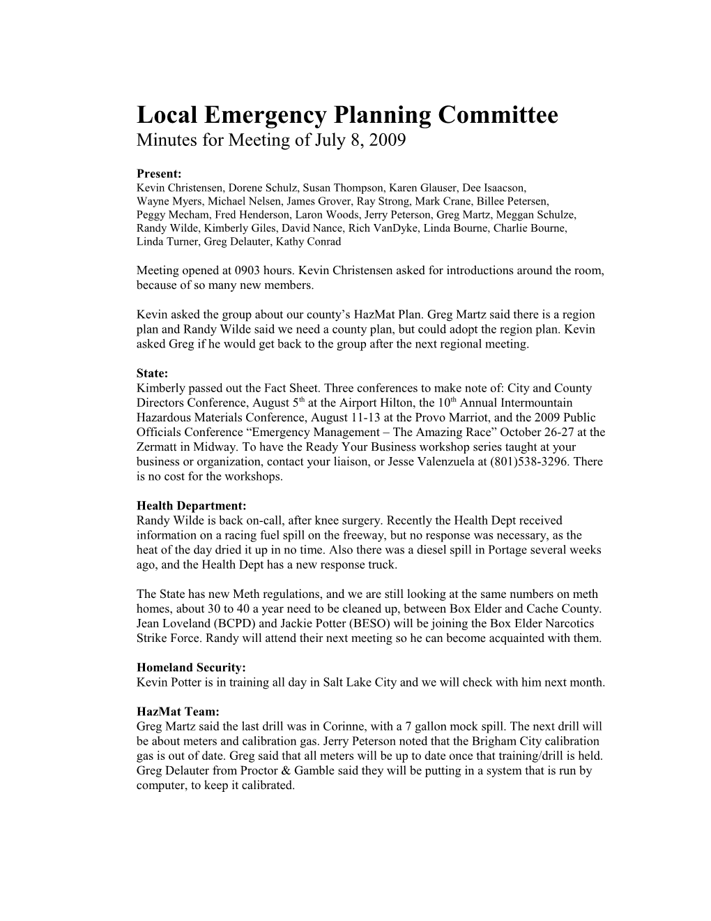 Local Emergency Planning Committee s4