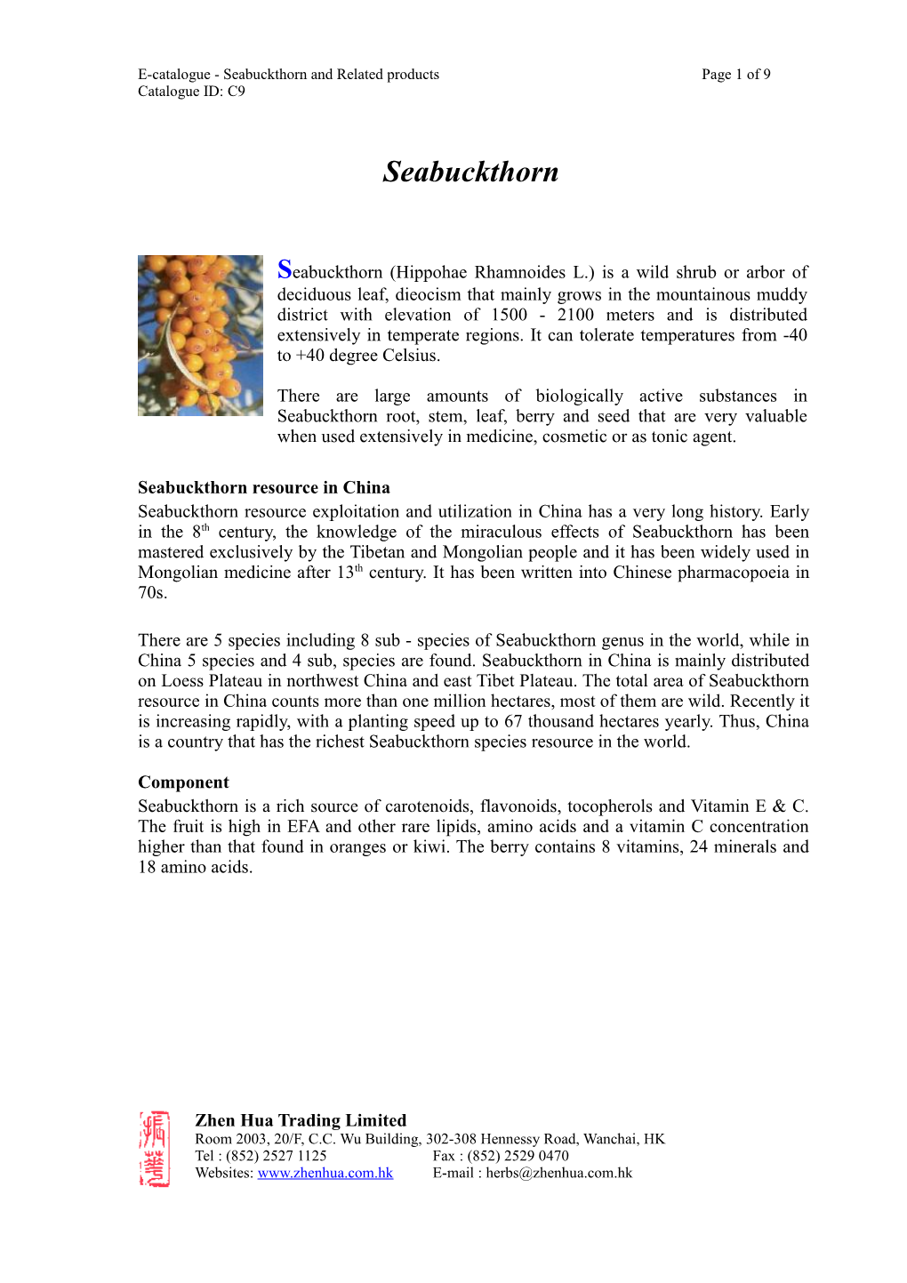 E-Catalogue - Seabuckthorn and Related Products Page 8 of 9