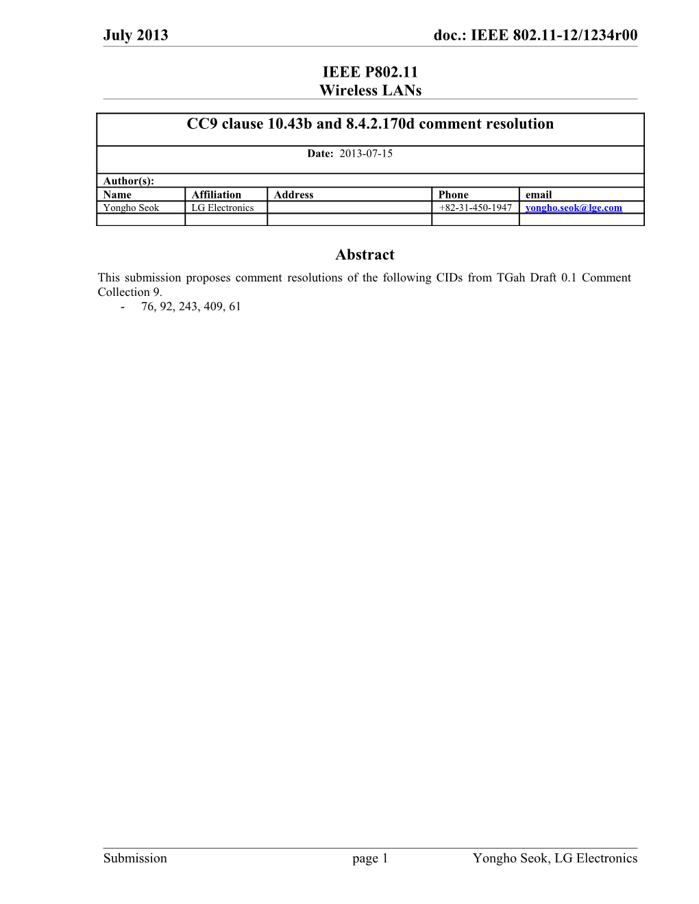 IEEE P802.11 Wireless Lans s95