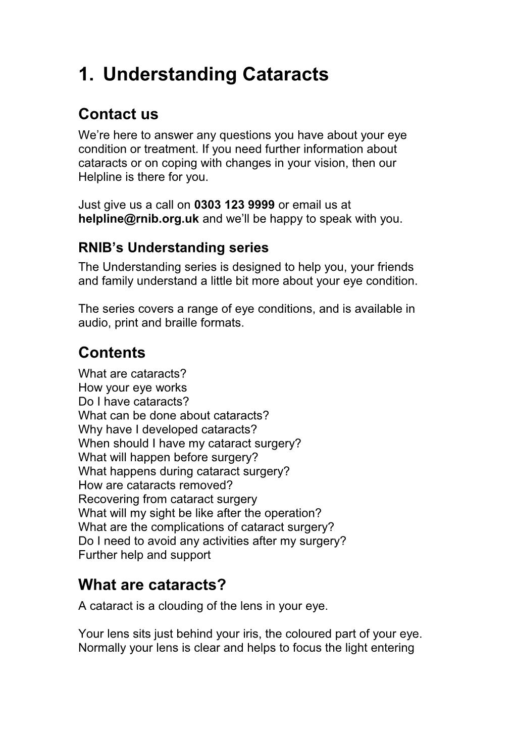 Understanding Cataracts