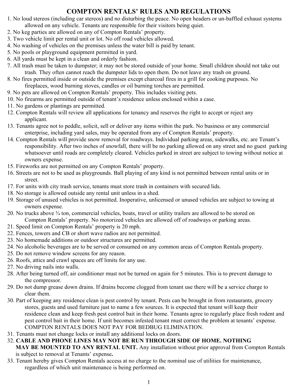 Compton Rentals Rules and Regulations s1