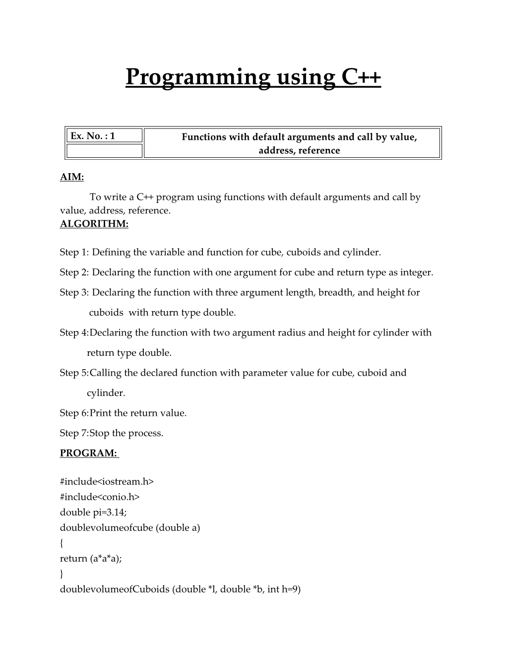 Programming Using C