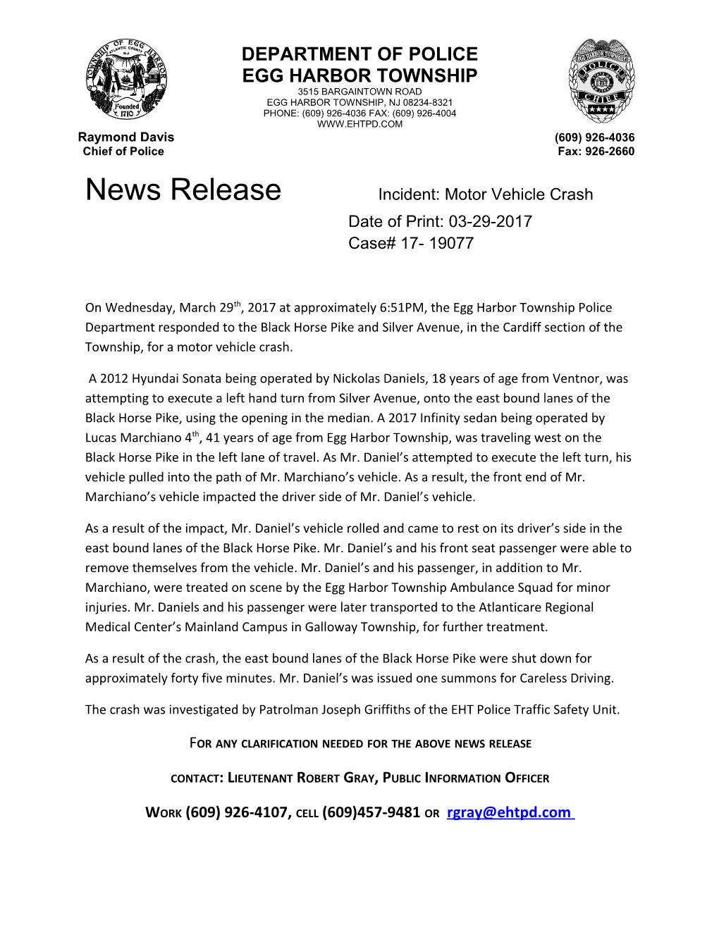News Release Incident: Robbery Update s5