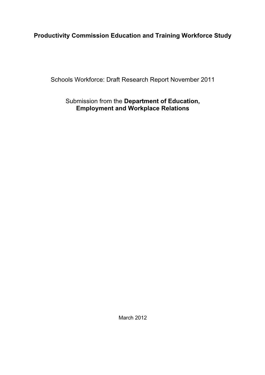 Submission DR94 - Department of Education, Employment and Workplace Relations - Education