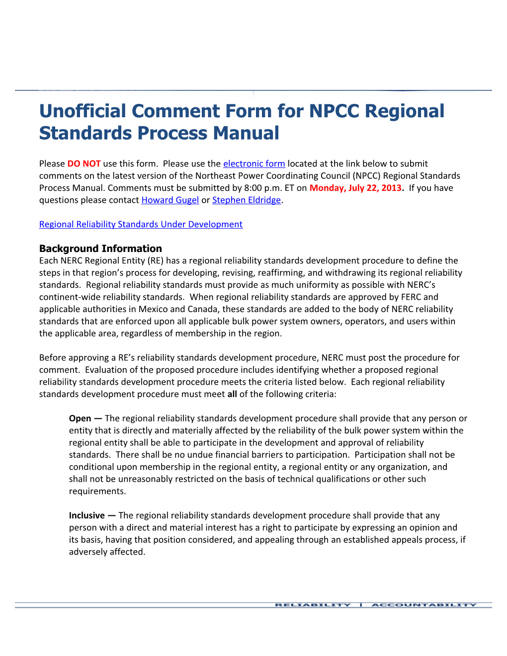 NERC Document Portrait