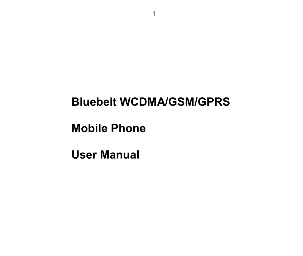 Bluebelt WCDMA/GSM/GPRS