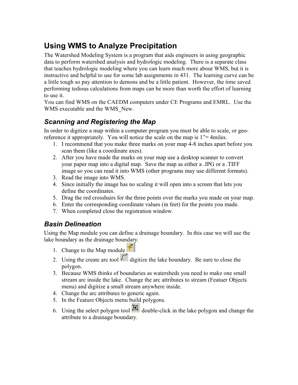 Using WMS to Analyze Precipitation