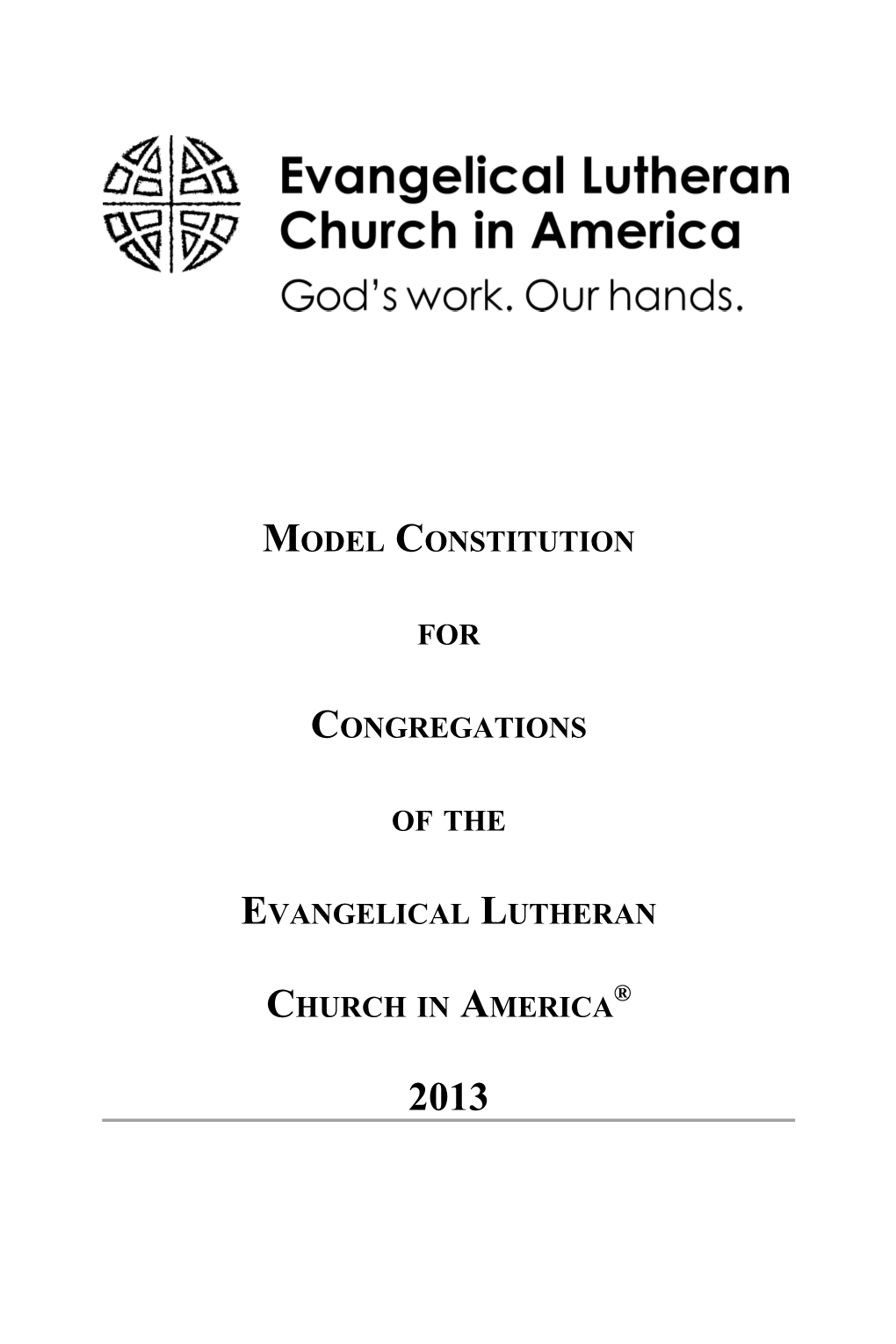 Model Constitution Congregation 2013