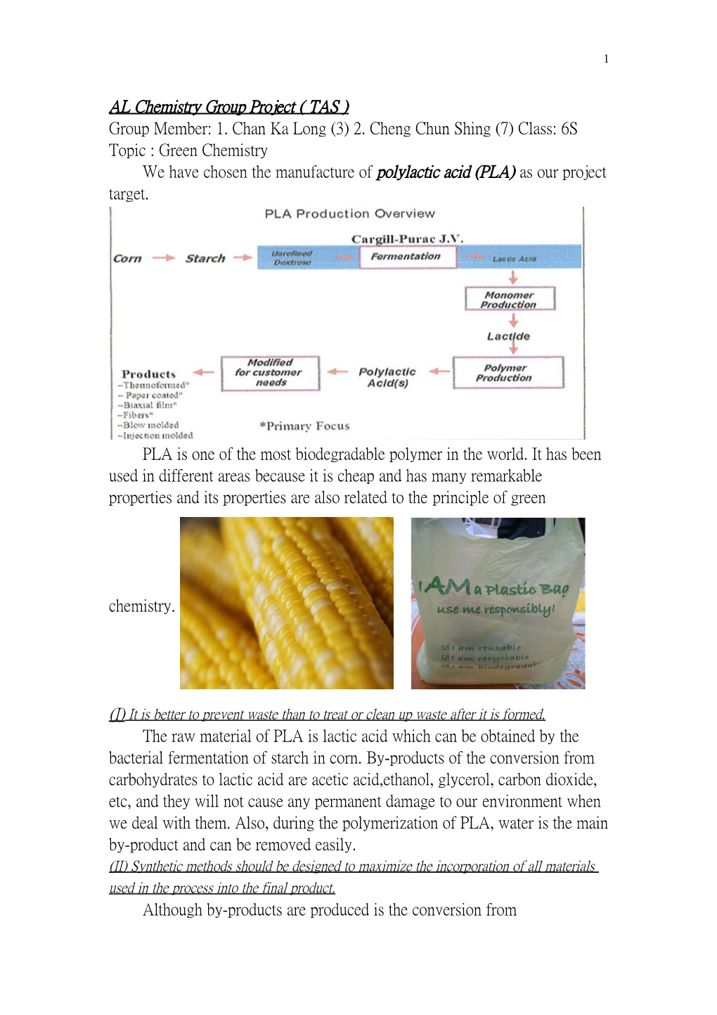 AL Chemistry Group Project ( TAS )