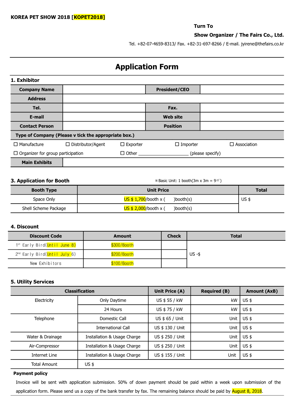 Service Order Form Checklist