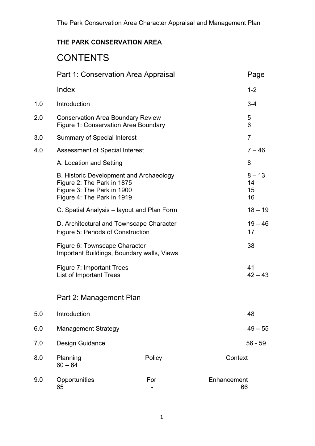 The Park Conservation Area Character Appraisal and Management Plan