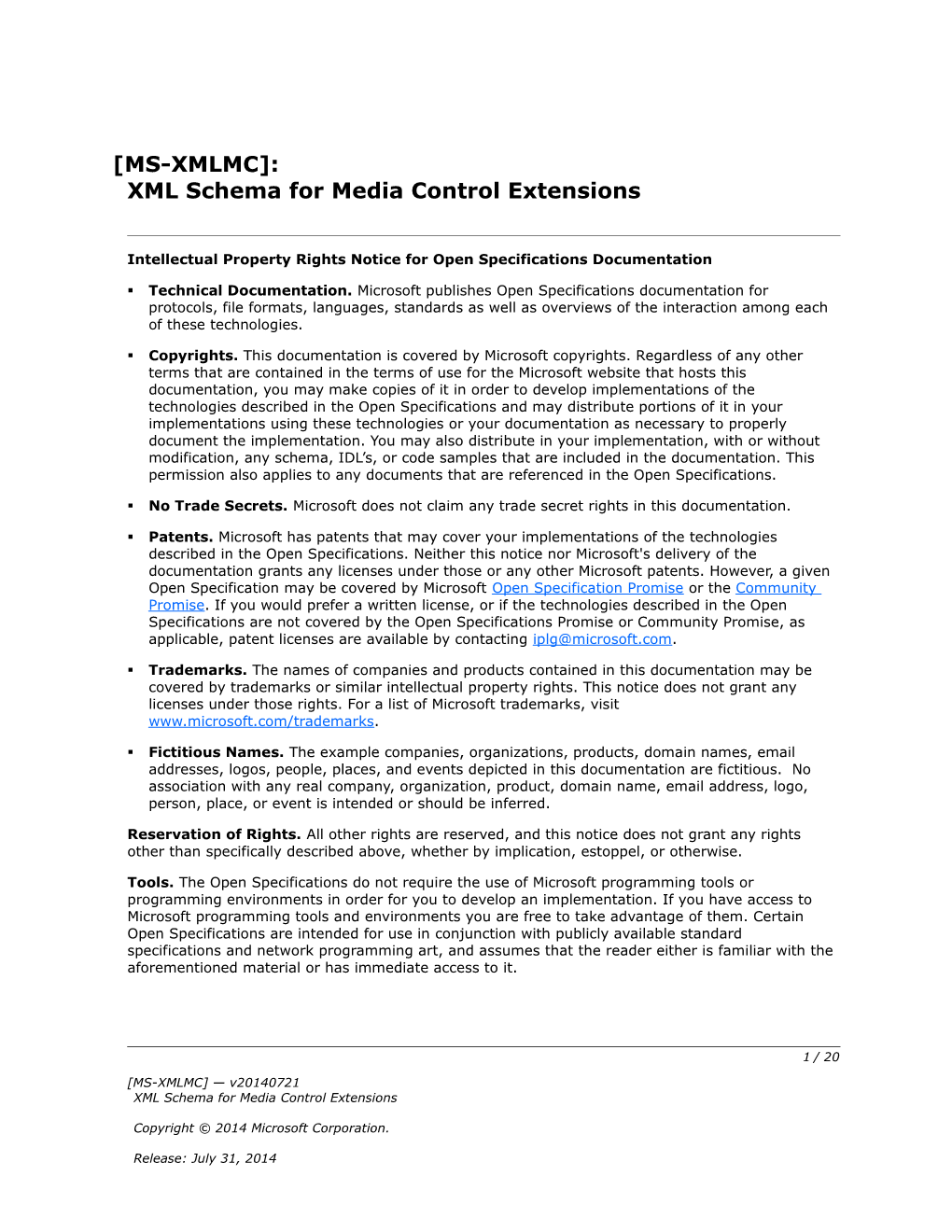 Intellectual Property Rights Notice for Open Specifications Documentation s151