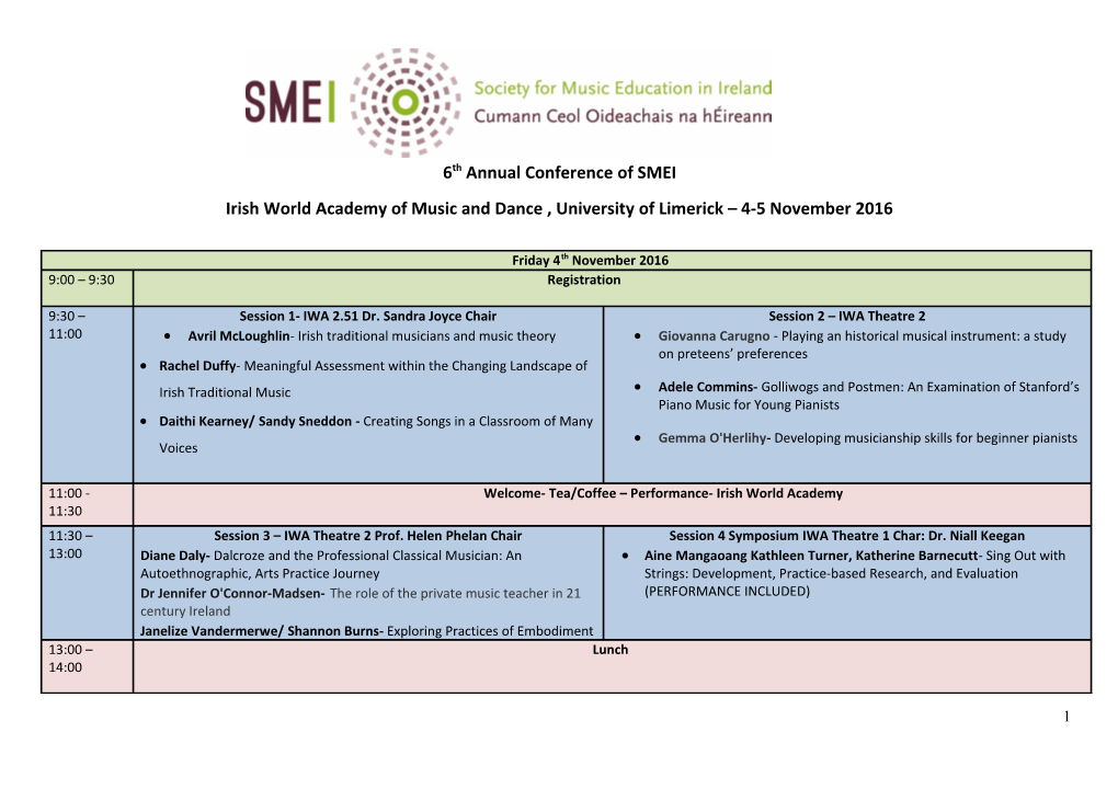 6Th Annual Conference of SMEI