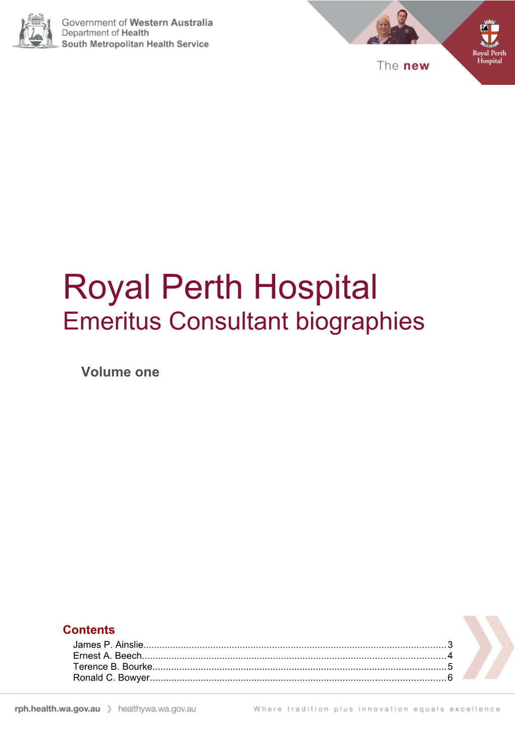 Royal Perth Hospital Emeritus Consultant Biographies