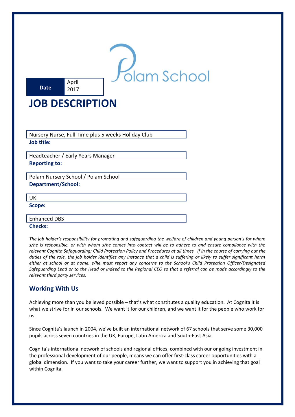 04. Job Description Template Schools