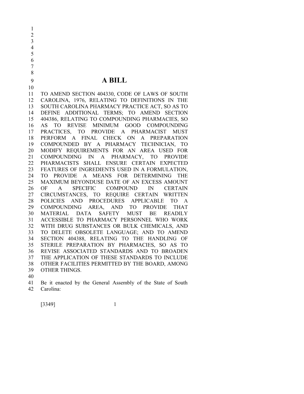 2015-2016 Bill 3349 Text of Previous Version (Jan. 20, 2015) - South Carolina Legislature Online