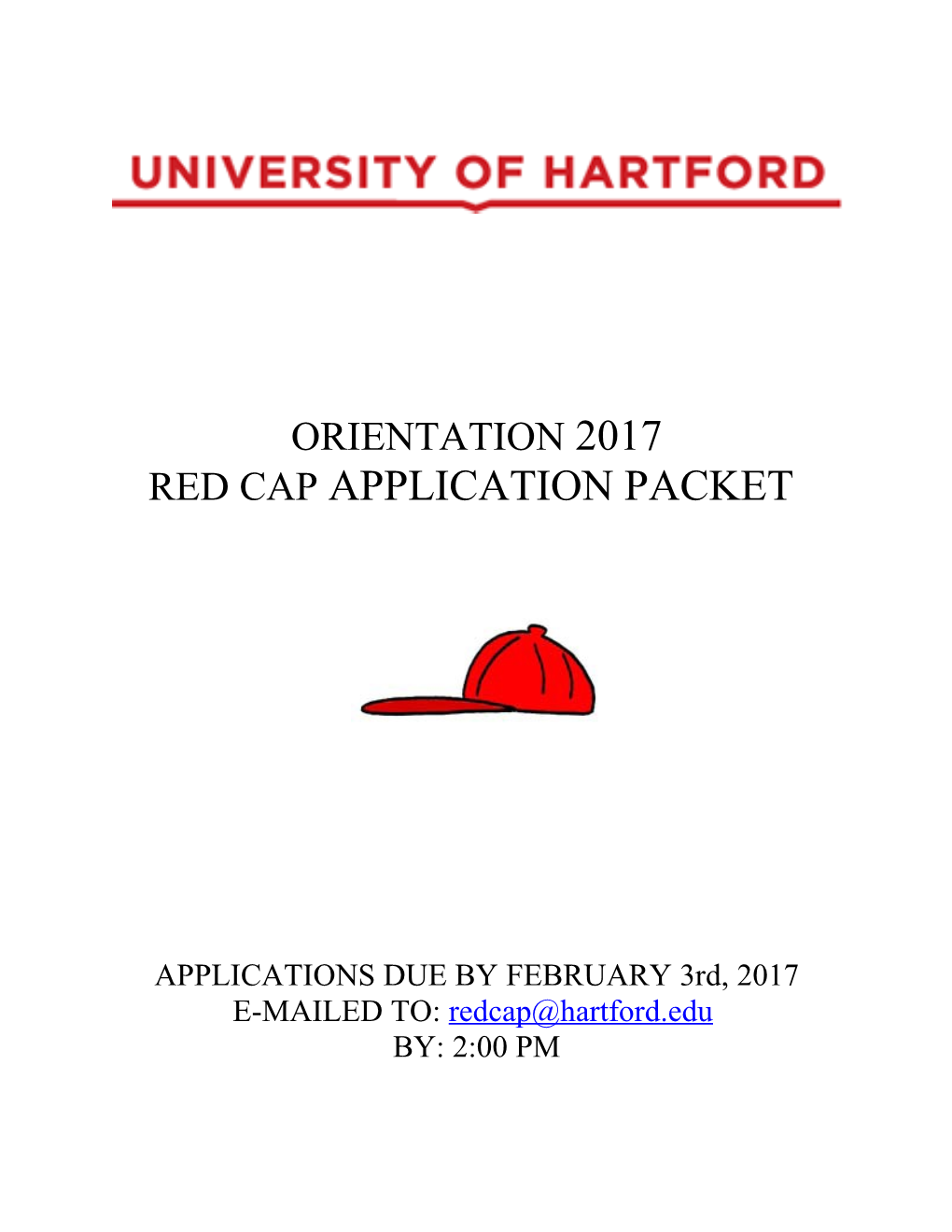 Red Cap Application Packet