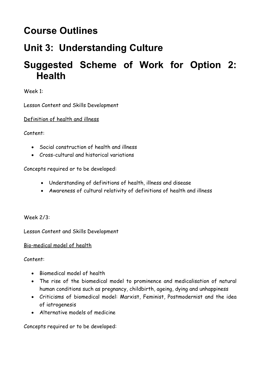 OCR AS Unit 2533: Culture & Socialisation (Family) Scheme of Work