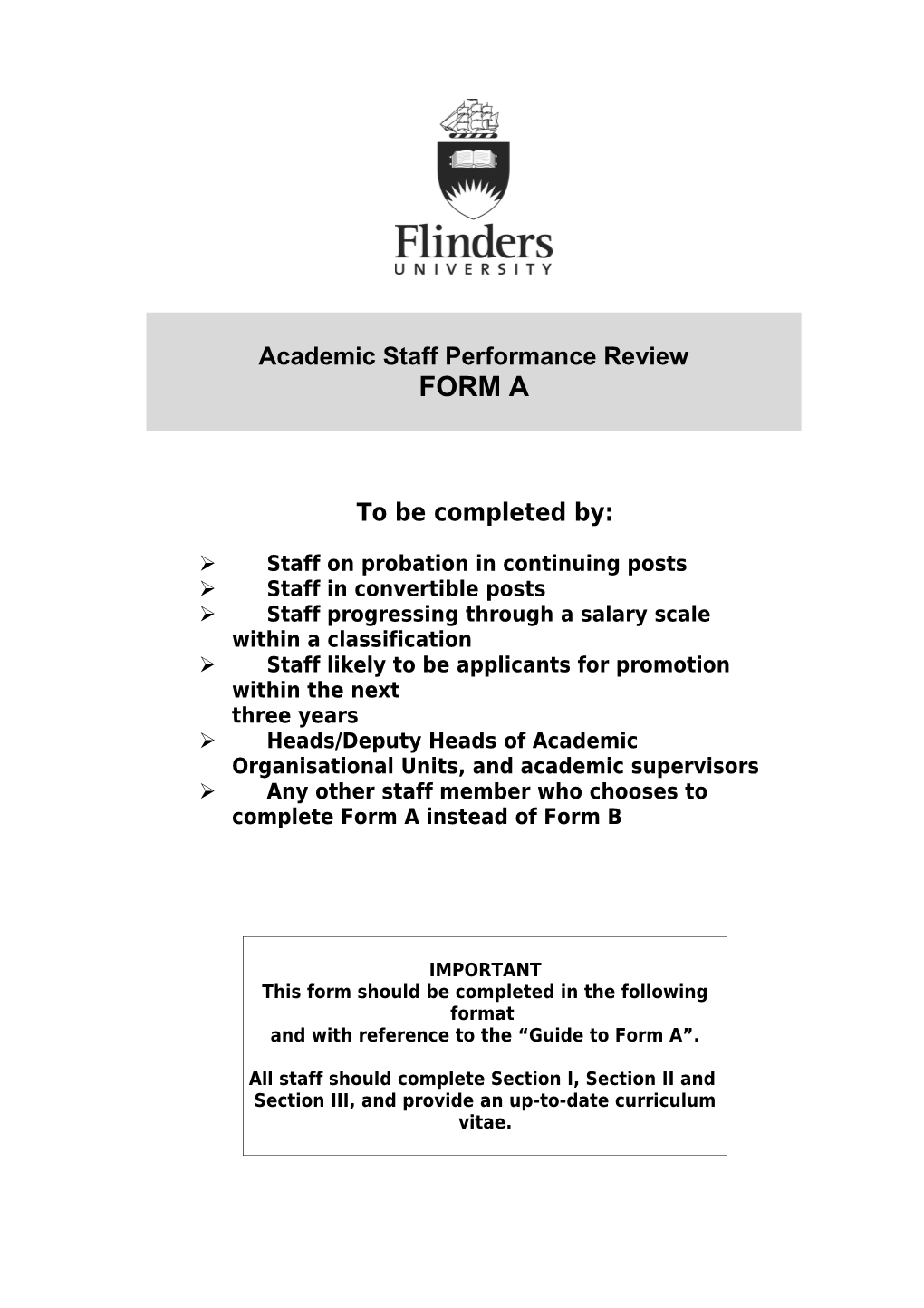 Academic Staff Performance Review