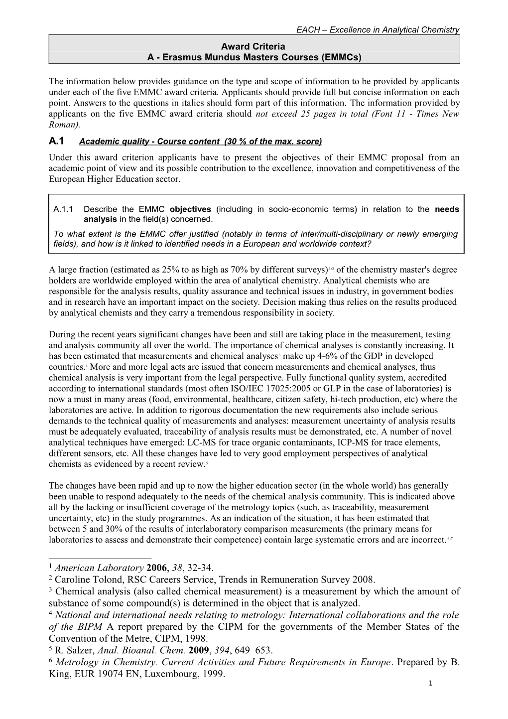 EACH Excellence in Analytical Chemistry s1