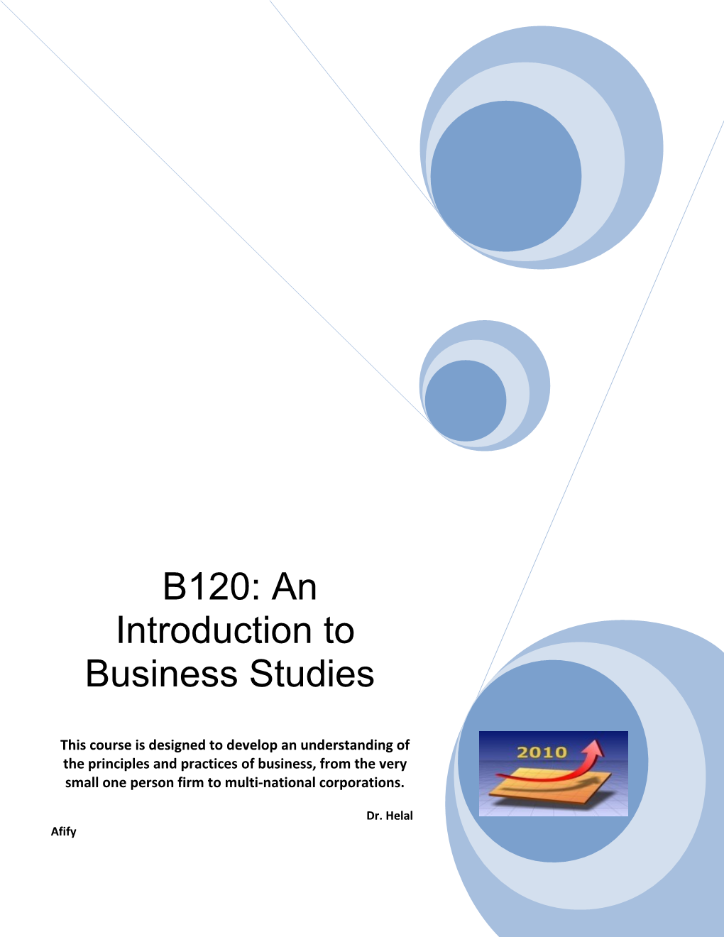 B120: an Introduction to Business Studies