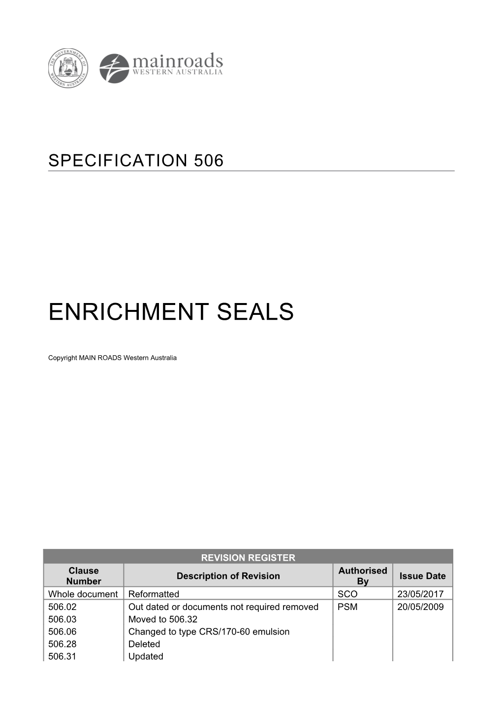 Enrichment Seals