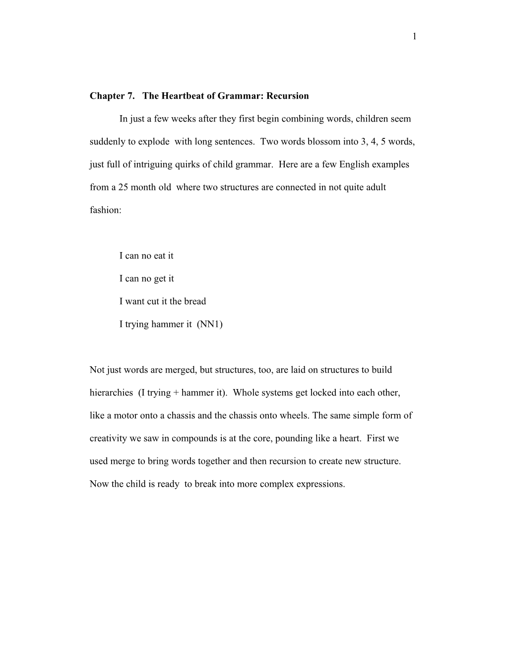 Chapter 4 the Heartbeat of Grammar: Recursion