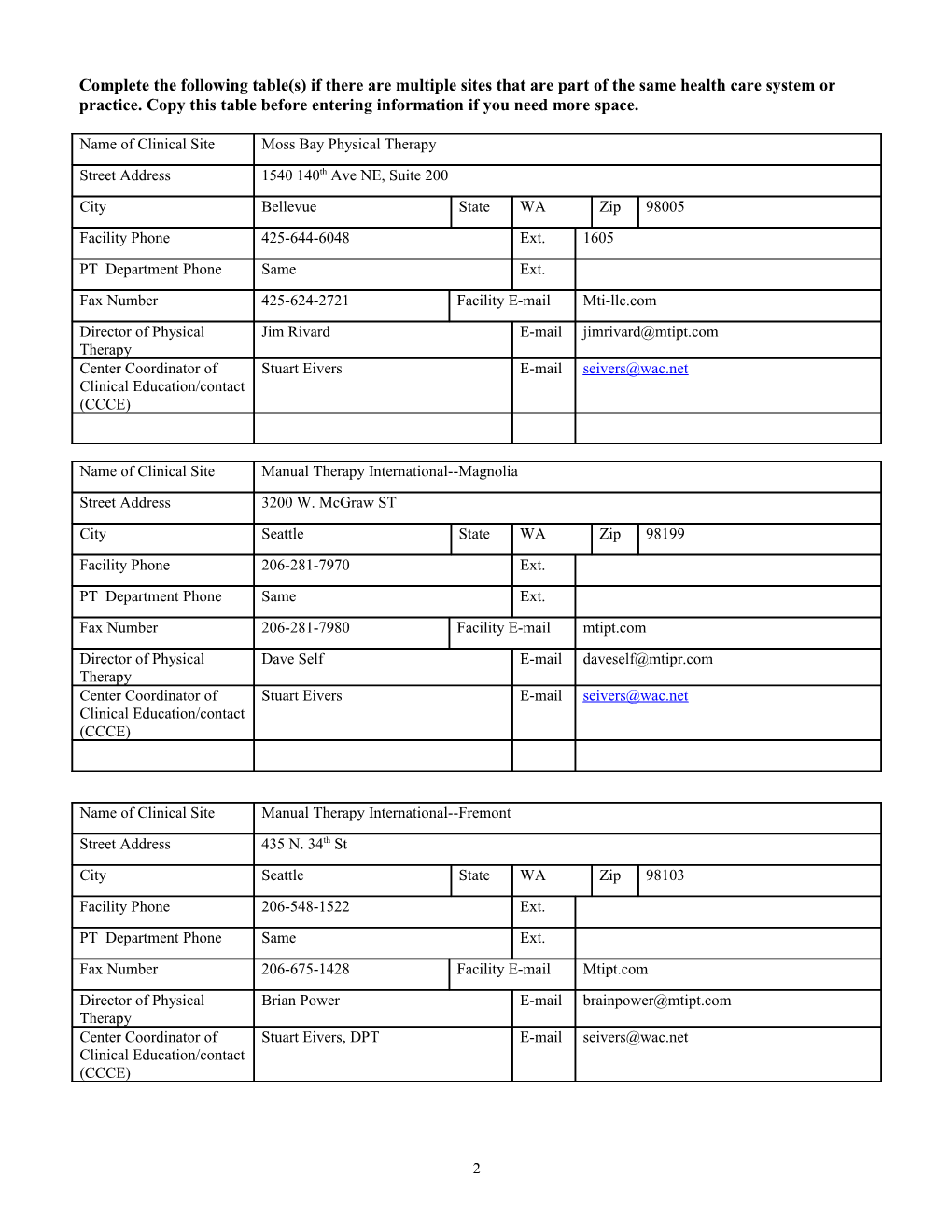 Clinical Center Information Form (Ccif) s6