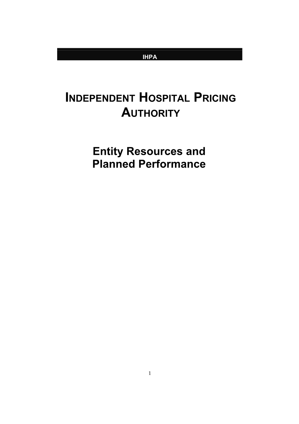 Independent Hospital Pricing Authority